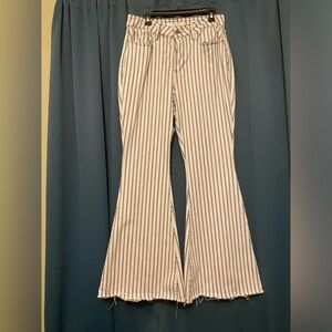 Judy Blue pin striped super flare jeans
